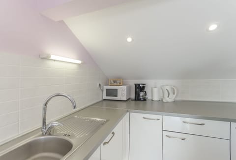 Apartment (A1) | Private kitchen | Fridge, microwave, oven, stovetop