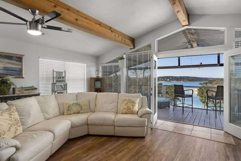 Unwind in the living room with a cozy setup for your enjoyment.
