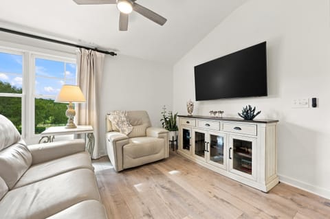 Living Area with large 65 inch TV