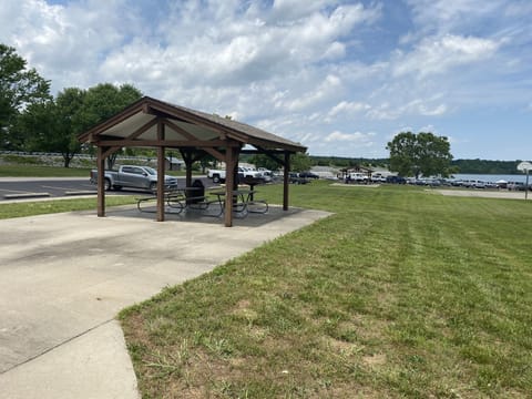 Picnic area at beach view three