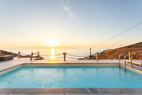 Lounging by the pool with a view to match.
