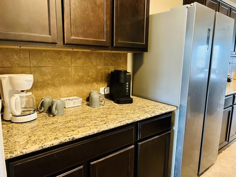 Coffee area with drip coffee maker and Keurig