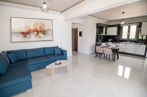 Living area of Modern 3 apts Villa,Huge Swimming pool,Near all amenities,Rethymno,Crete,Greece