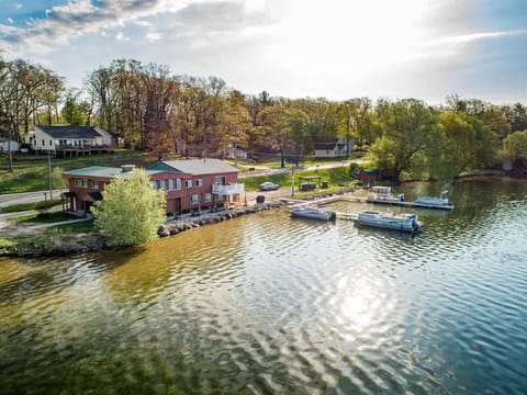 Aerial views of property