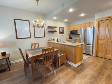 Dining room for up to 6 with table extension.
