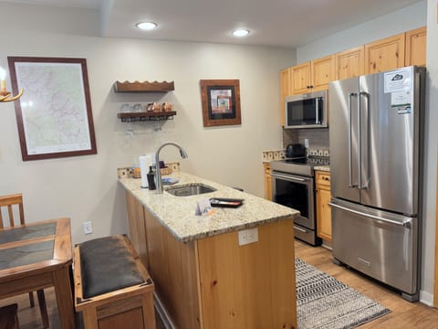 Kitchen with all the accessories and updated appliances. 