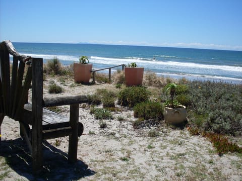 Doorstep with sand between toes.! 