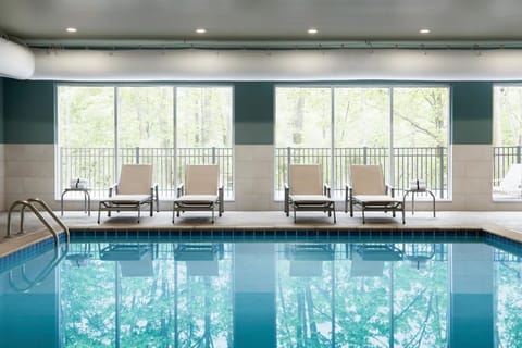 Indoor pool, open 8:00 AM to 10:00 PM, sun loungers