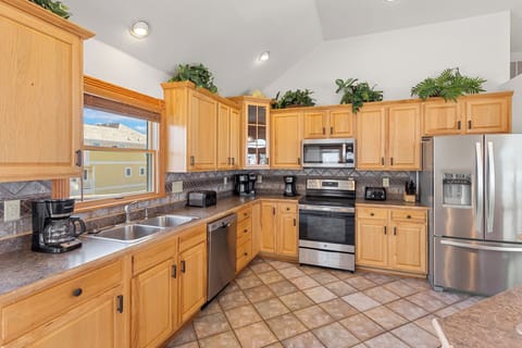 Whip up something delicious in the Top-Level Kitchen with modern appliances and lots of prep space!