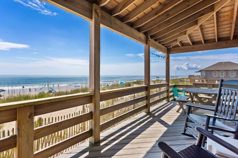 Back deck with ocean views