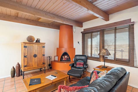 Living Room with Kiva Fireplace