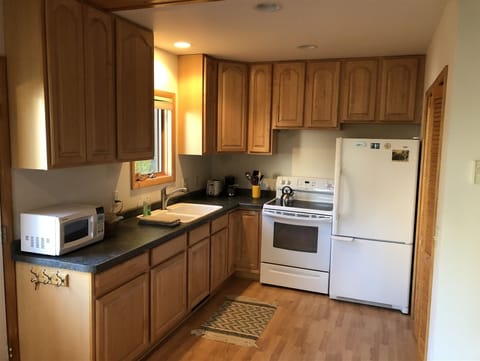 Guest Cabin Features Full Kitchen