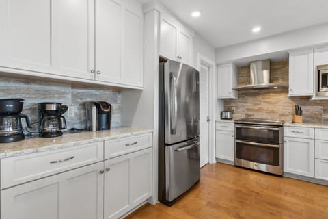 Back counter & Fridge / Stove