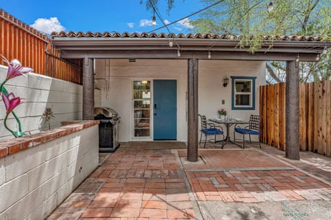 Fully fenced and private casita courtyard.