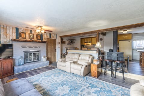 Main Living Space with gas fireplace - Main Living Space with electric fireplace