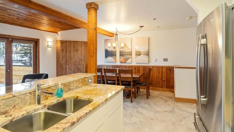 Open concept kitchen and dining area