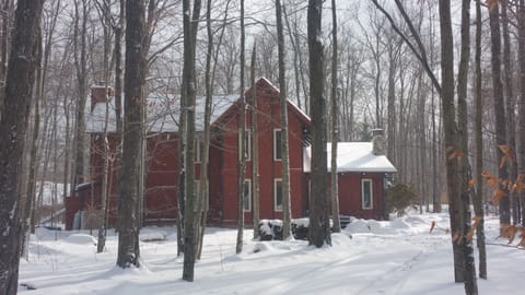 Front of house with snow