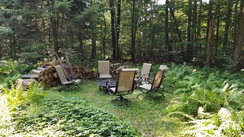 Outdoor fire pit area