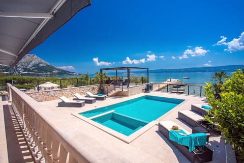 Beachfront Villa Draga with 32sqm private, heated pool
