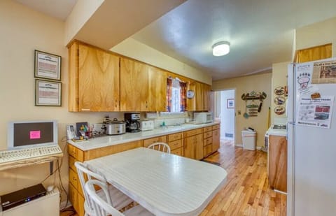 Kitchen and desk area