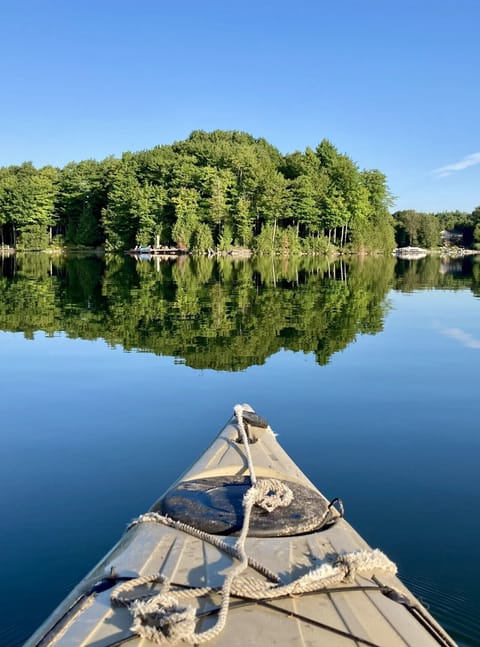 Kayak view toward our private point and 20`X28` private dock.