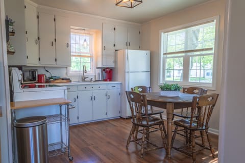 Well equipped kitchen with everything you need for a home cooked meal.  