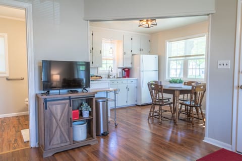 Large, open concept living room featuring SmartTV.