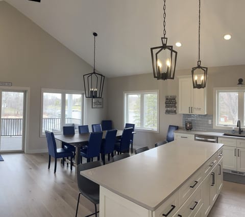 Enjoy meals with your entire group as we have seating for 14.