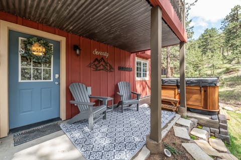 Lower level back patio - quick access to hot tub and fire pit.