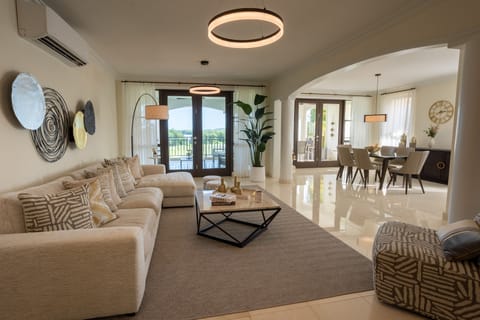 Superior Villa, 3 Bedrooms, Partial Ocean View | Living area | 55-inch Smart TV with cable channels, TV