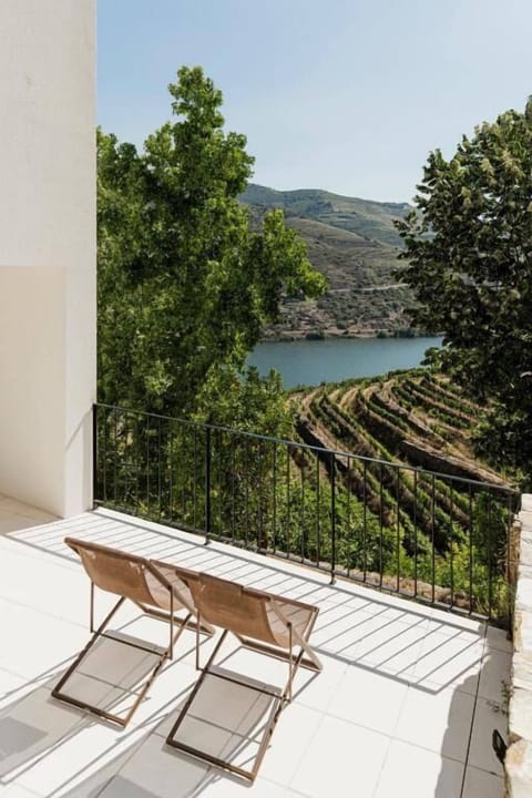 Double Deluxe with Terrace, vista parcial rio e vinhas | Minibar, in-room safe, soundproofing, iron/ironing board