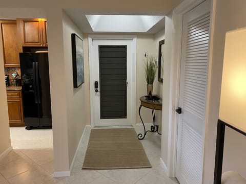 Keyless entry with electronic keypad.