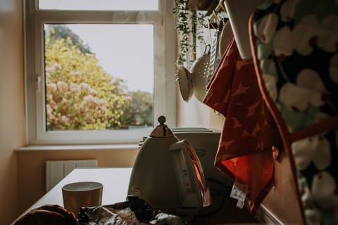 The kitchen where you can look out into the garden and enjoy your coffee