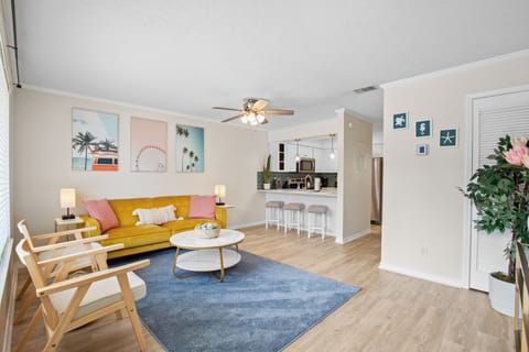 Plenty of natural lighting with a large living room window