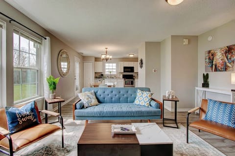 The couch has been updated from the one in this picture to a plush velvet couch.