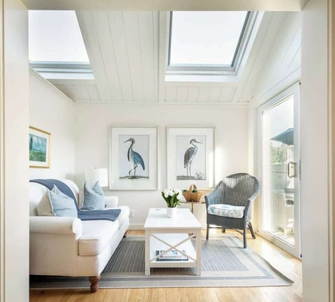 Sunroom with access to the backyard.