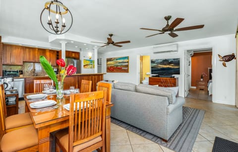 Dining with seating for six.