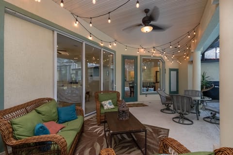 Great place by the pool to sip your coffee in the morning.