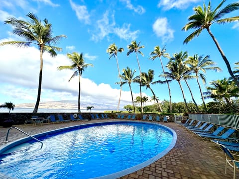Swimming pool next to the ocean