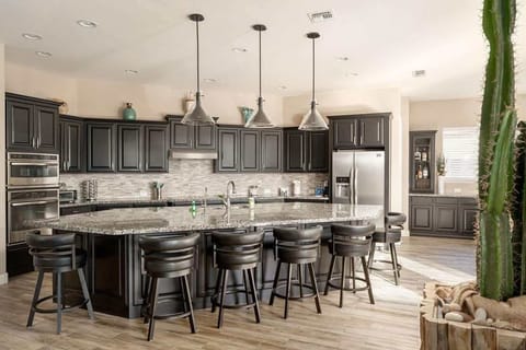Very large sit up kitchen island. Handsome cabinetry throughout the kitchen with soft close drawers and cabinets.