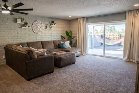 Open living room and kitchen
