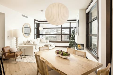 Living room with Dining room table 