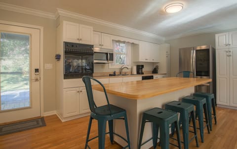 Spacious kitchen with large island