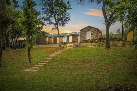 The creek's almost literally at your back door here, and every inch of the property is surrounded by gorgeous Hill Country views!