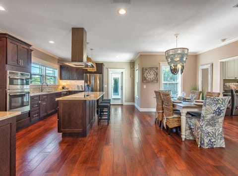 Open concept kitchen and dining room