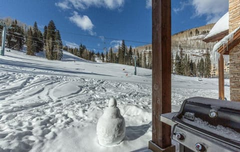 Deck with Grill - Deck of the Main Living Space - Views of the slopes/lifts - BBQ Grill