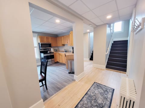 View of the kitchen from the front entry