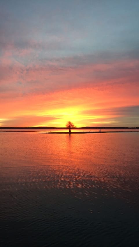 Sunrise on the island just outside the cove