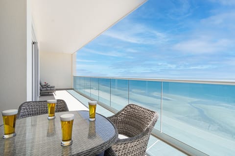 Dining table on the patio.