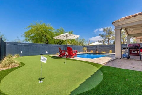 Practice your short game on the custom putting green